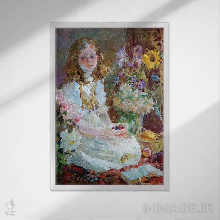 تابلو دکوراتیو گیلاس اثر ایگور ژوک - نمای قابدار سفید