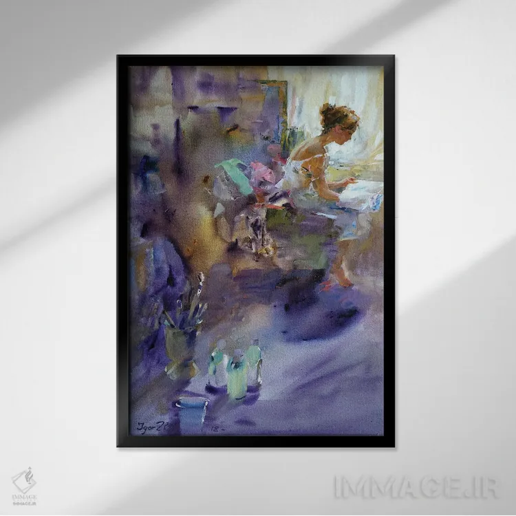 تابلو دکوراتیو نور پس زمینه اثر ایگور ژوک - نمای قابدار مشکی