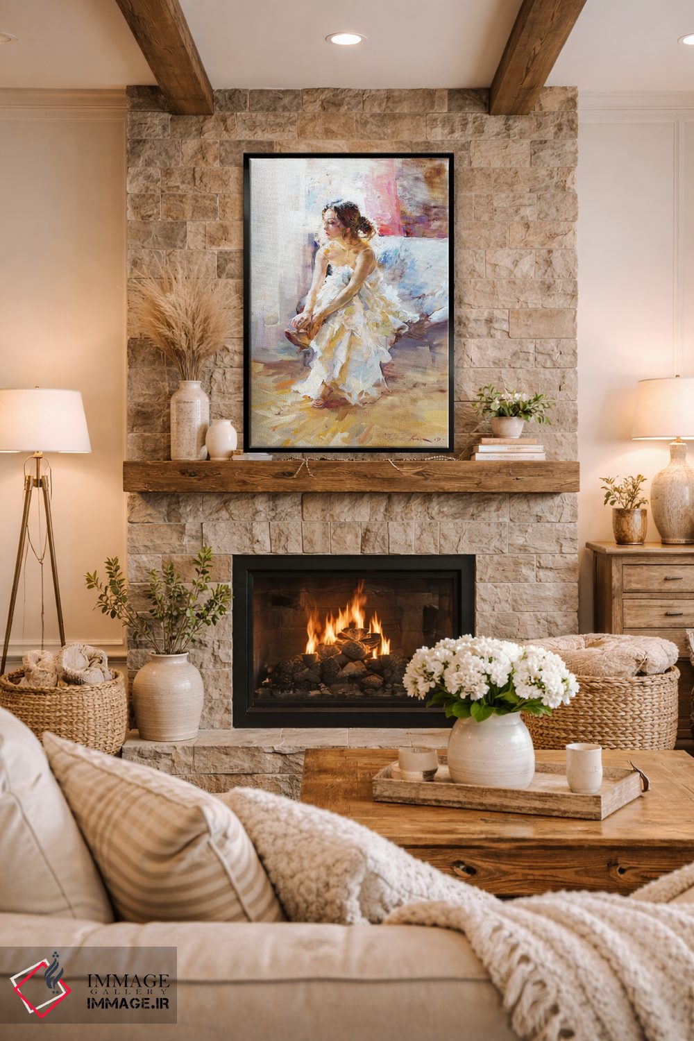 تابلو کلاسیک در لباس سفید اثر ایگور ژوک - D2B