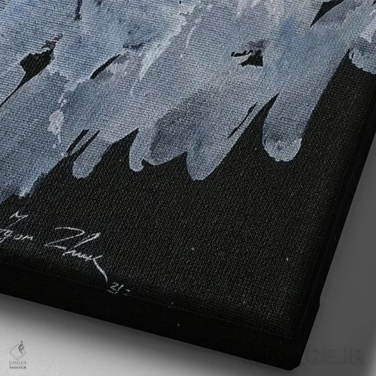 تابلو دکوراتیو شمع اثر ایگور ژوک - نمای نزدیک بافت بوم