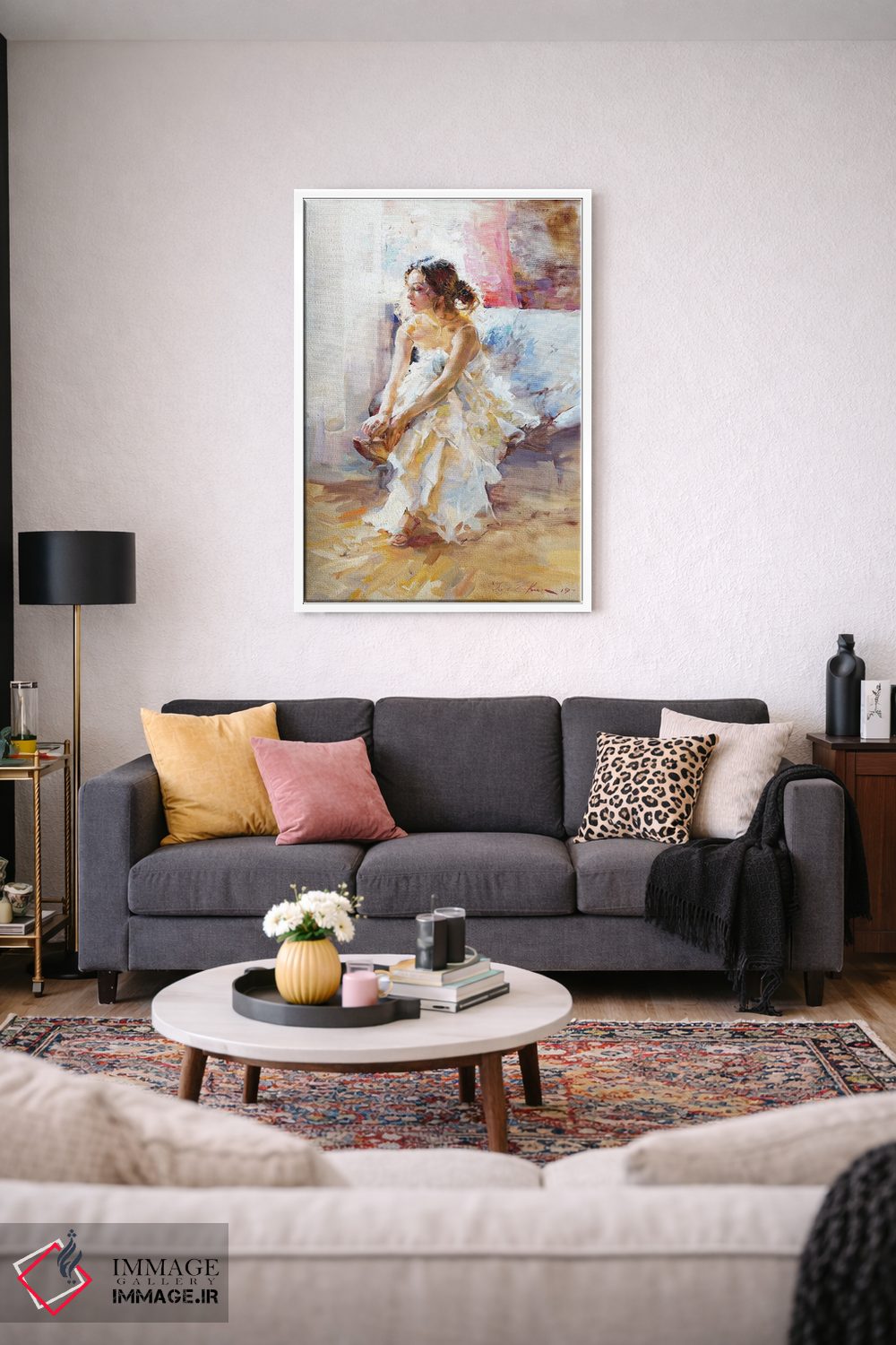 تابلو کلاسیک در لباس سفید اثر ایگور ژوک - D3W