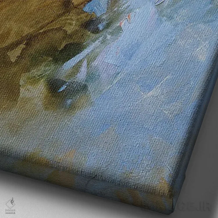 تابلو دکوراتیو لرگو اثر ایگور ژوک - نمای نزدیک بافت بوم