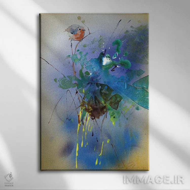 تابلو انتزاعی تابستان ۲ اثر ایگور ژوک - نمای روبهرو روی دیوار