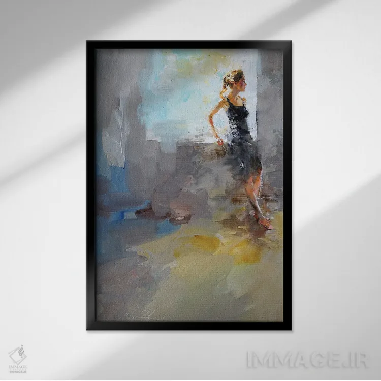 تابلو دکوراتیو انتظار اثر ایگور ژوک - نمای قابدار مشکی