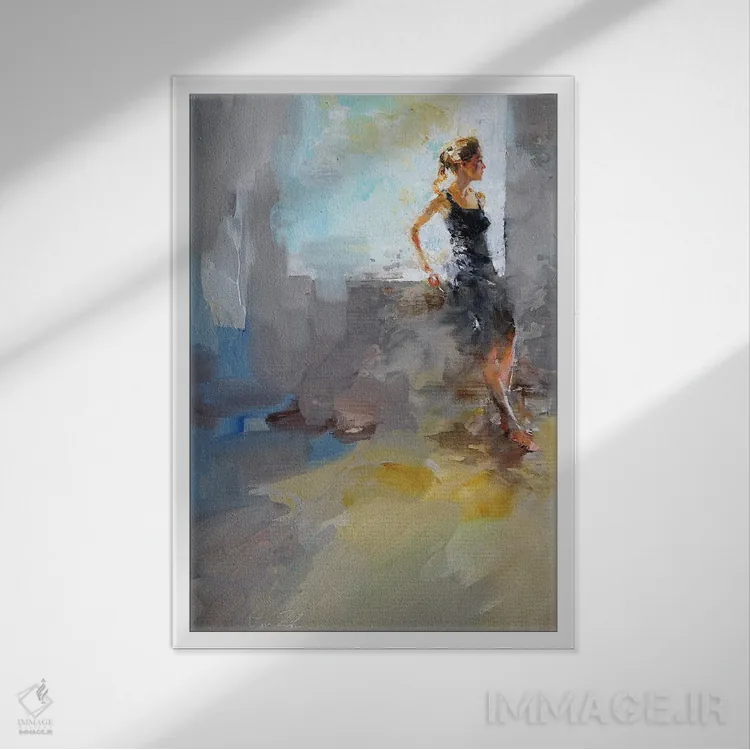 تابلو دکوراتیو انتظار اثر ایگور ژوک - نمای قابدار سفید