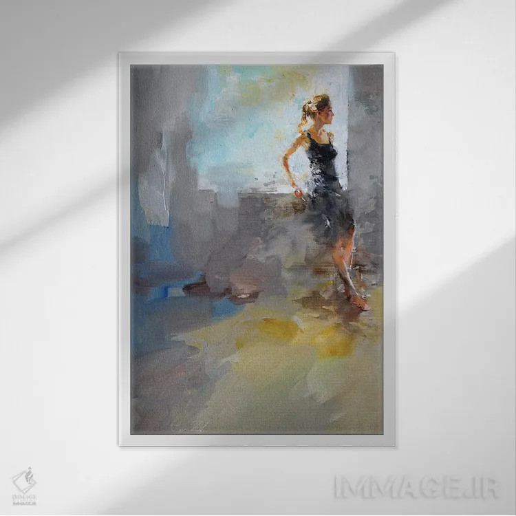 تابلو دکوراتیو انتظار اثر ایگور ژوک - نمای قابدار سفید