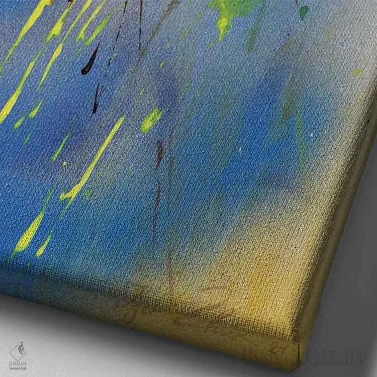 تابلو انتزاعی تابستان ۲ اثر ایگور ژوک - نمای نزدیک بافت بوم