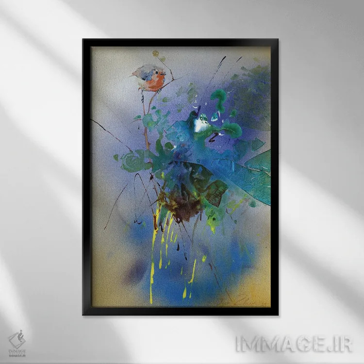 تابلو انتزاعی تابستان ۲ اثر ایگور ژوک - نمای قابدار مشکی