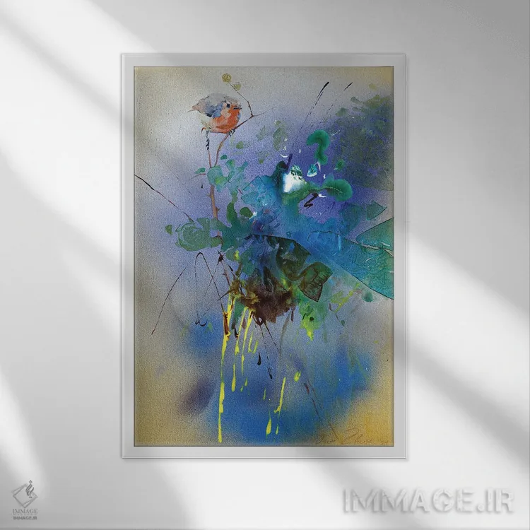 تابلو انتزاعی تابستان ۲ اثر ایگور ژوک - نمای قابدار سفید