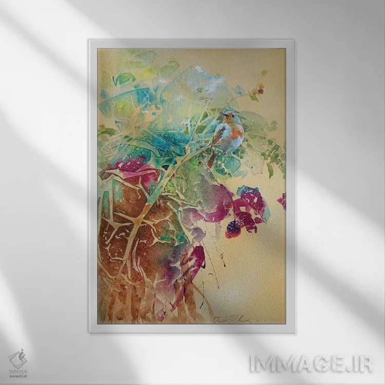 تابلو انتزاعی تابستان ۳ اثر ایگور ژوک - نمای قابدار سفید