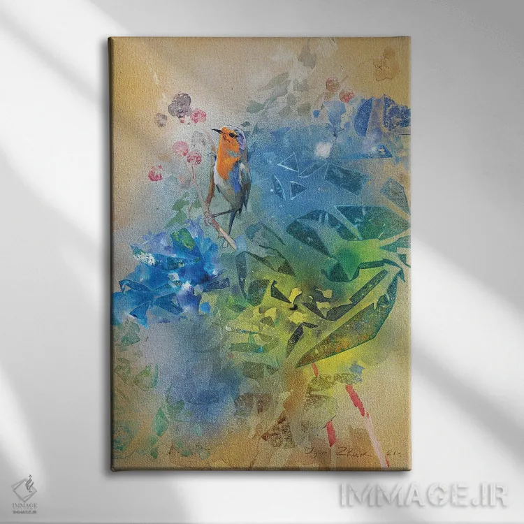 تابلو انتزاعی تابستان ۴ اثر ایگور ژوک - نمای روبهرو روی دیوار