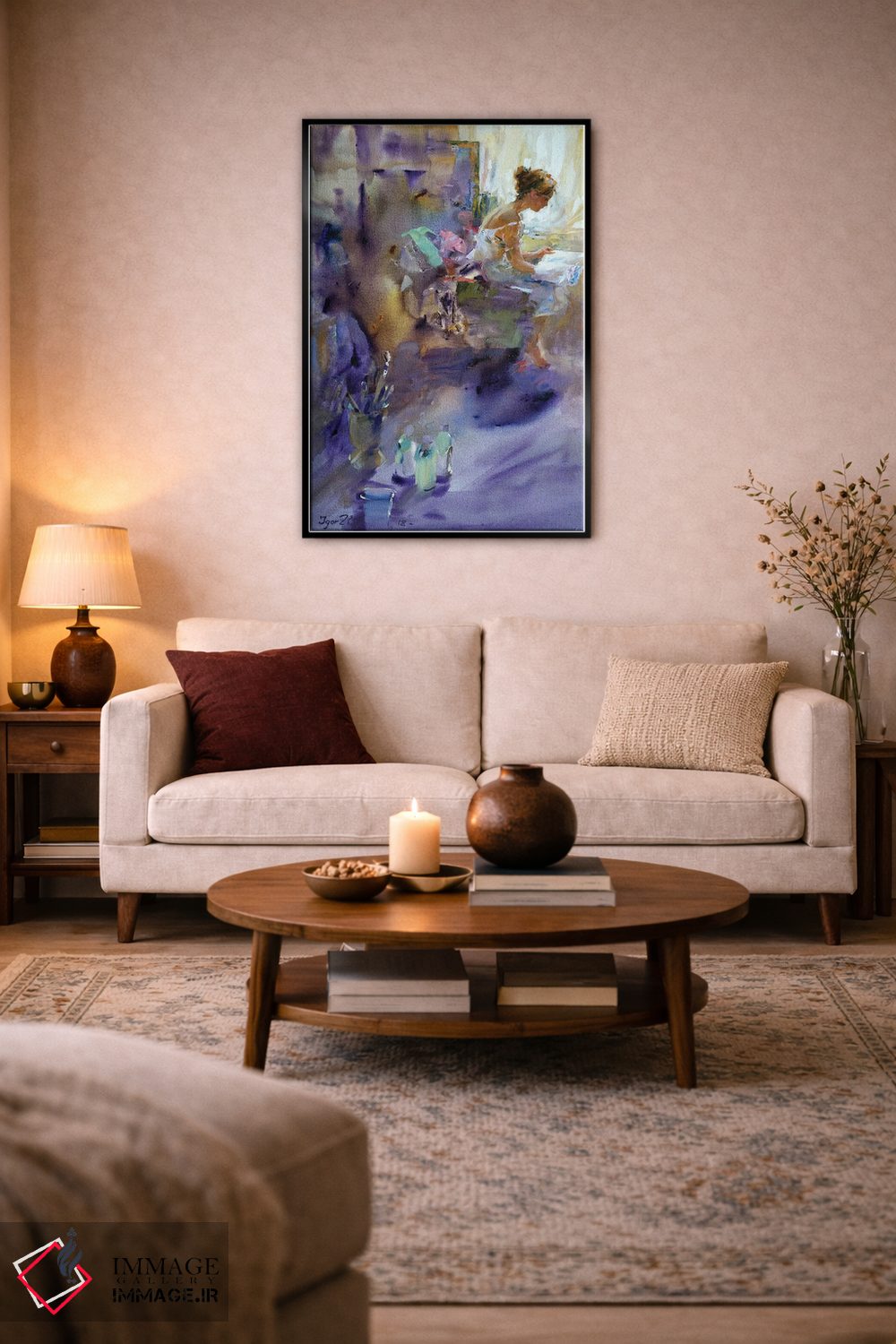 تابلو دکوراتیو نور پس زمینه اثر ایگور ژوک - D4B