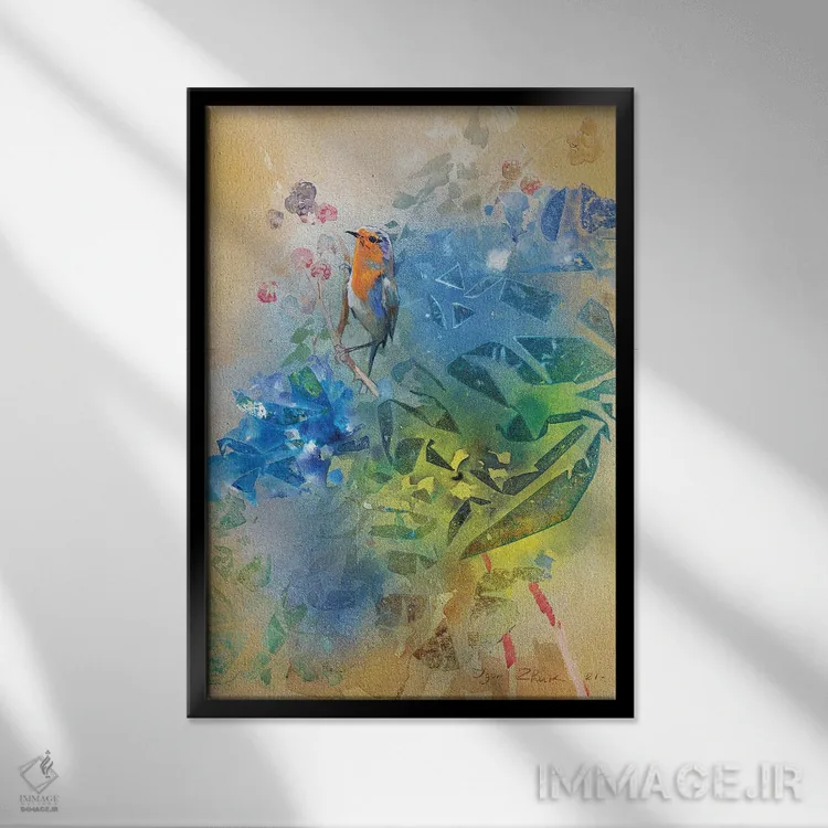 تابلو انتزاعی تابستان ۴ اثر ایگور ژوک - نمای قابدار مشکی