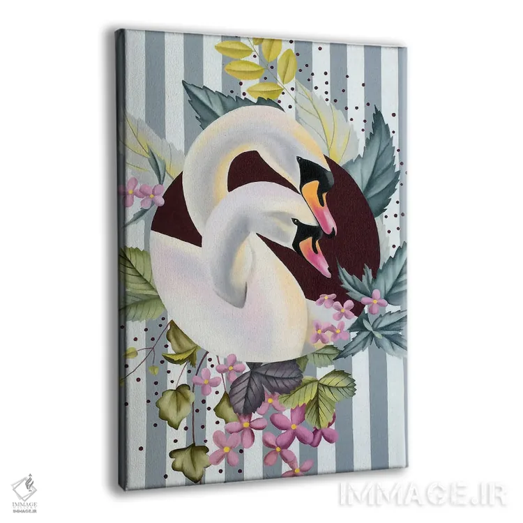 تابلو دکوراتیو پرندگان عاشق اثر ایلدزه اوس - نمای پرسپکتیو محصول