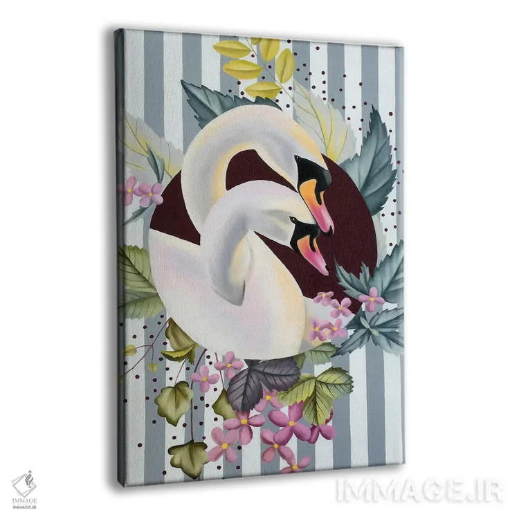 تابلو دکوراتیو پرندگان عاشق اثر ایلدزه اوس - نمای پرسپکتیو محصول