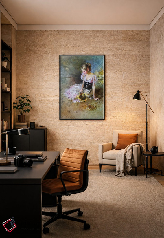 تابلو دکوراتیو گل آفتابگردان اثر ایگور ژوک - D6B