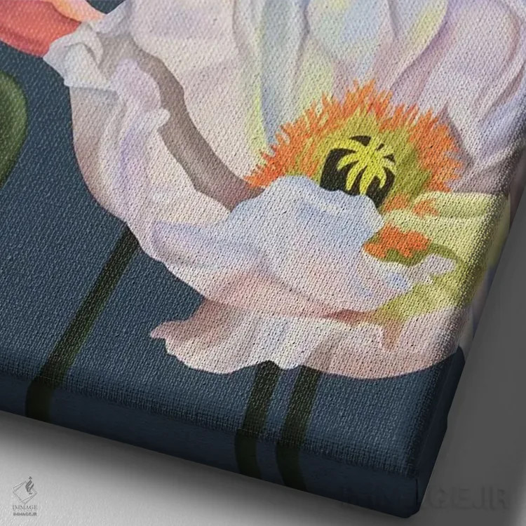 تابلو دکوراتیو ریویرای مونترو اثر ایلدزه اوس - نمای نزدیک بافت بوم