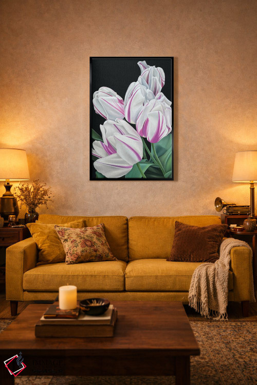 تابلو دکوراتیو پرچم شعله ور اثر ایلدزه اوس - D2B