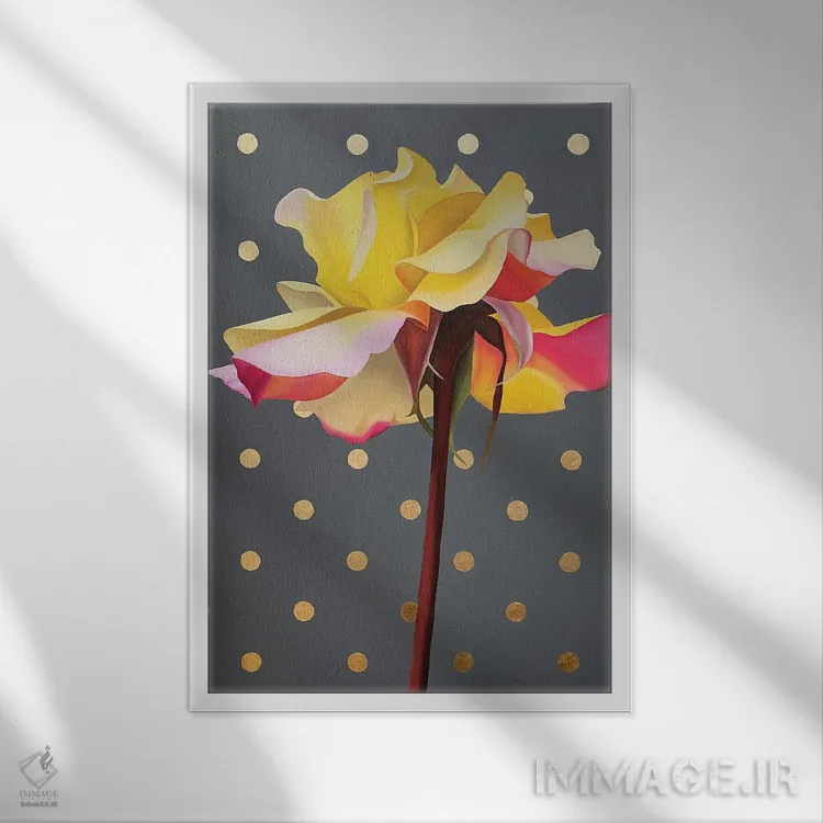 تابلو دکوراتیو باشکوه اثر ایلدزه اوس - نمای قابدار سفید