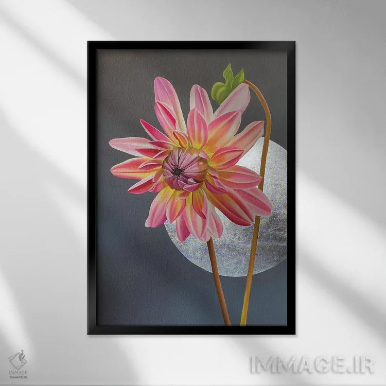 تابلو دکوراتیو ملکه پاییز اثر ایلدزه اوس - نمای قابدار مشکی