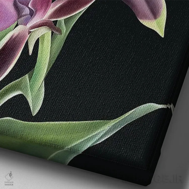 تابلو دکوراتیو مخمل سلطنتی اثر ایلدزه اوس - نمای نزدیک بافت بوم