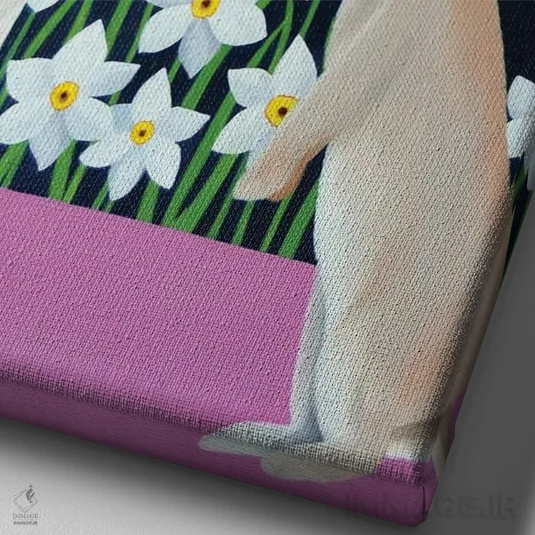 تابلو دکوراتیو بهار، کجایی؟ اثر ایلدزه اوس - نمای نزدیک بافت بوم