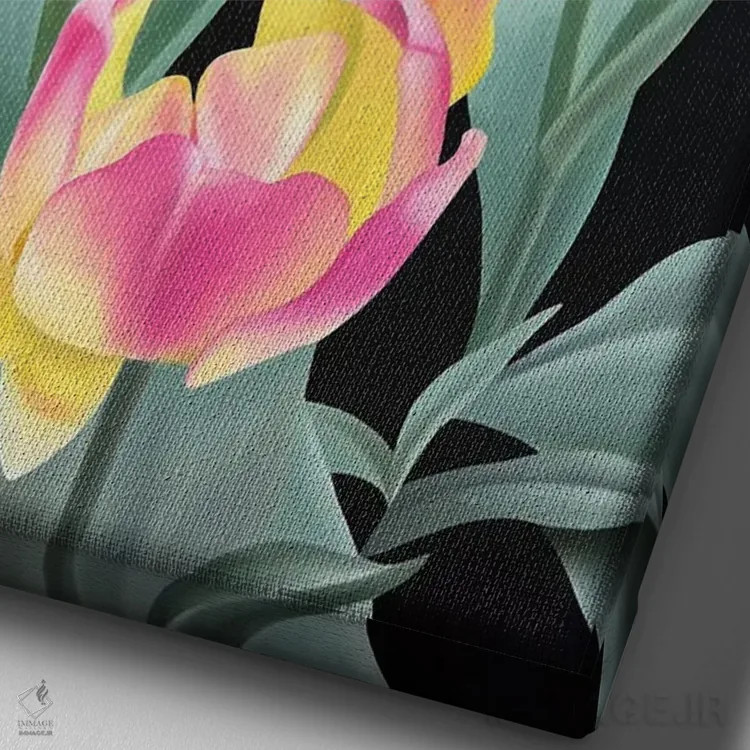 تابلو دکوراتیو گیرنده آفتاب اثر ایلدزه اوس - نمای نزدیک بافت بوم