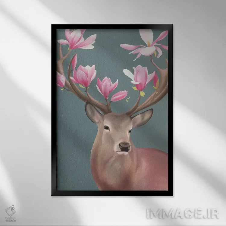 تابلو دکوراتیو جادوی بهار اثر ایلدزه اوس - نمای قابدار مشکی