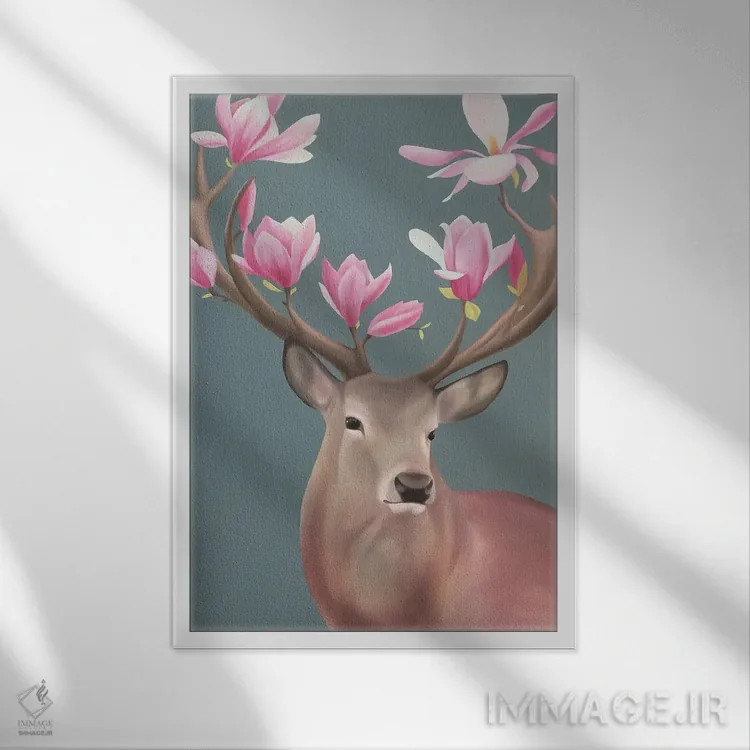 تابلو دکوراتیو جادوی بهار اثر ایلدزه اوس - نمای قابدار سفید