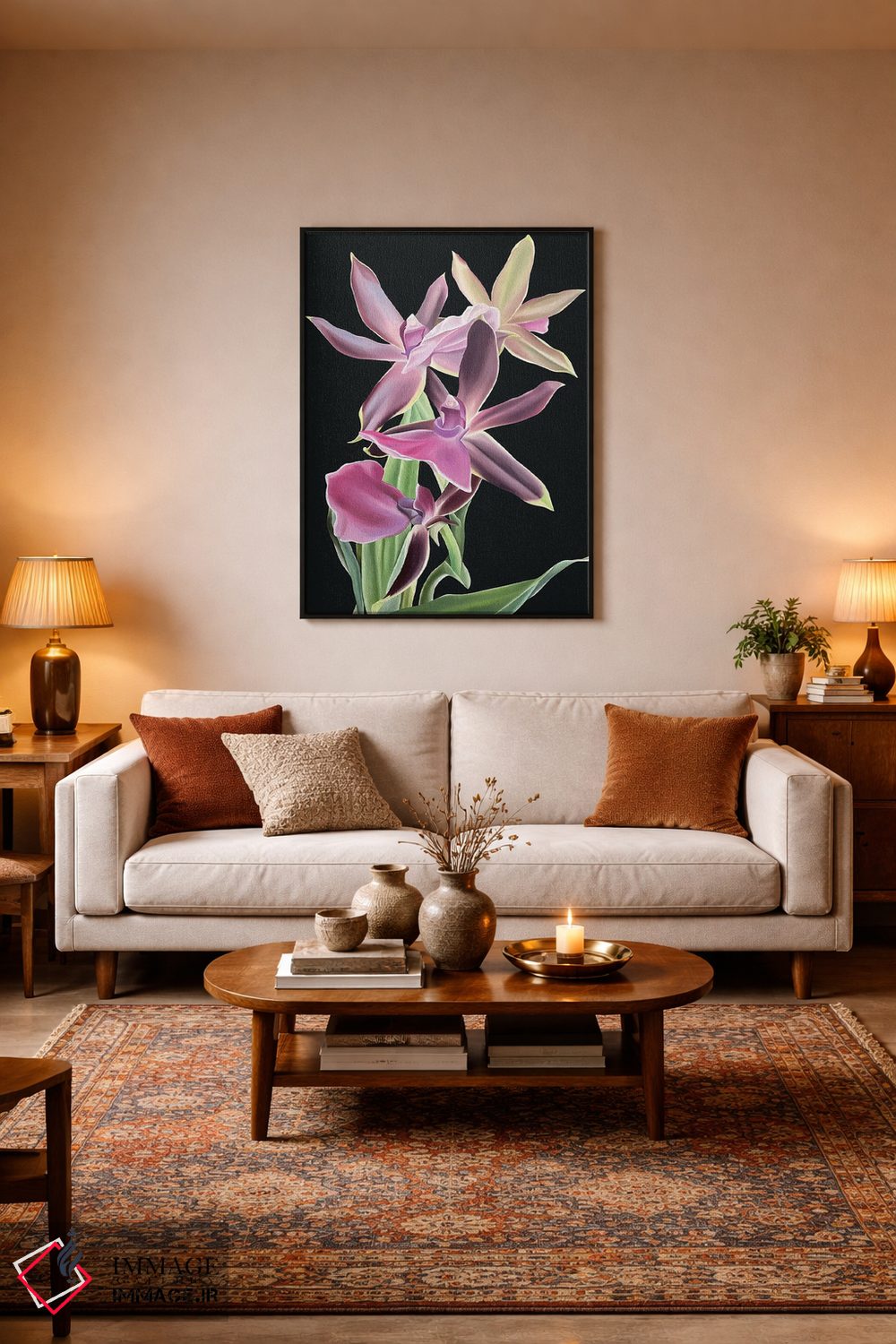 تابلو دکوراتیو مخمل سلطنتی اثر ایلدزه اوس - D5B