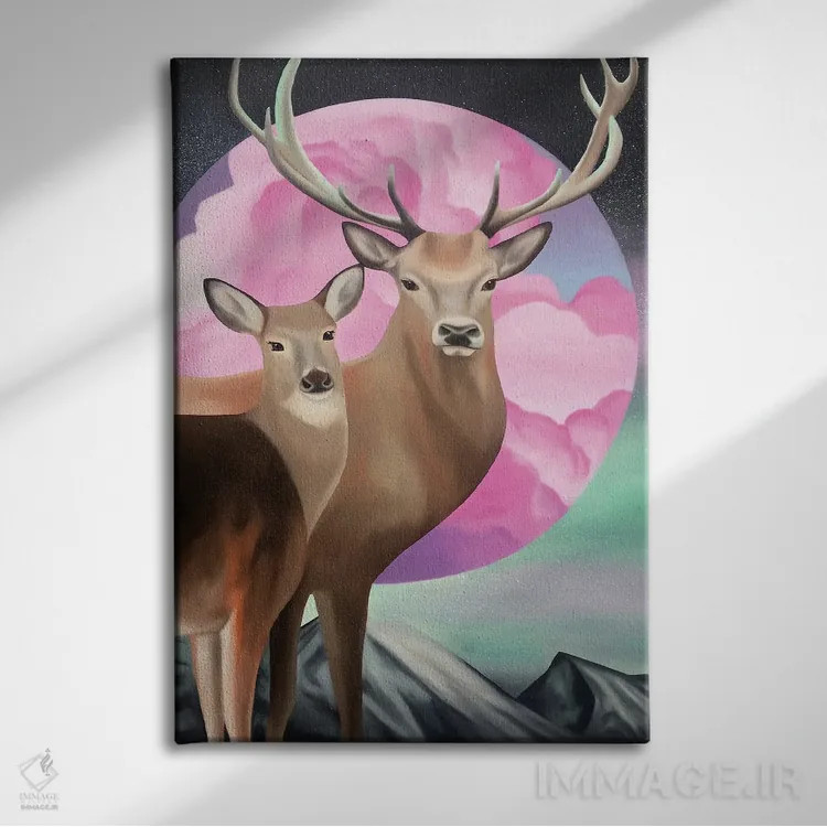 تابلو دکوراتیو آوردن جادو اثر ایلدزه اوس - نمای روبهرو روی دیوار