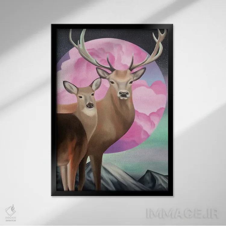 تابلو دکوراتیو آوردن جادو اثر ایلدزه اوس - نمای قابدار مشکی