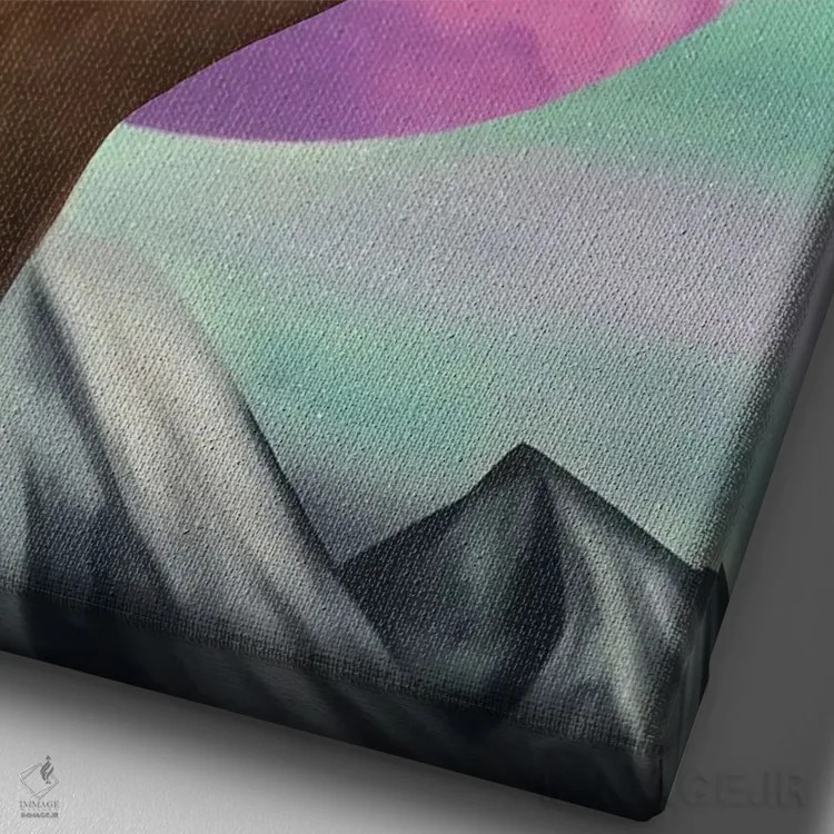 تابلو دکوراتیو آوردن جادو اثر ایلدزه اوس - نمای نزدیک بافت بوم