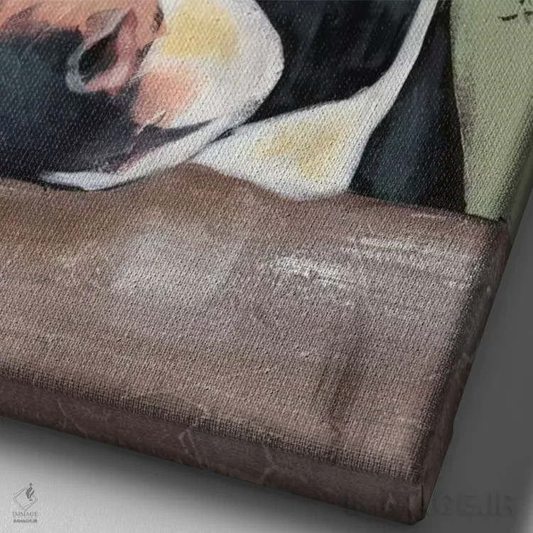 تابلو مدرن گاو هلشتاین II اثر جید رینولدز - نمای نزدیک بافت بوم