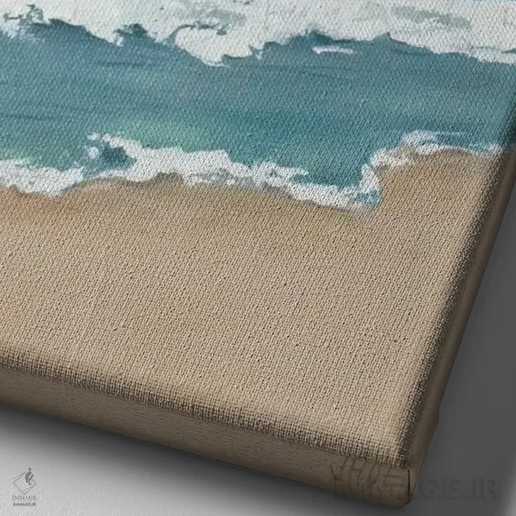 تابلو دکوراتیو اسکله ماهیگیری دیپتیک II اثر جید رینولدز - نمای نزدیک بافت بوم