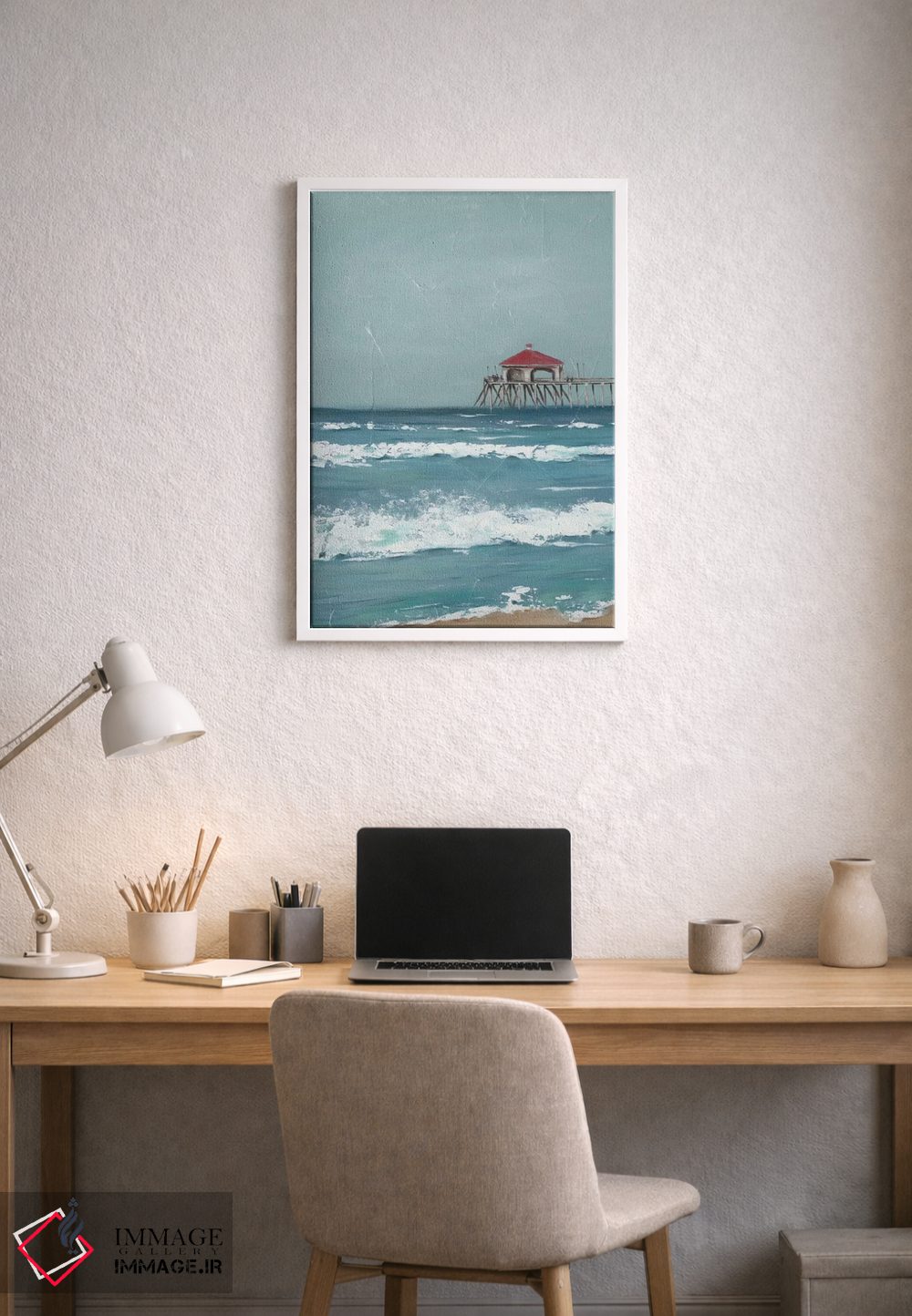 تابلو دکوراتیو اسکله ماهیگیری دیپتیک I اثر جید رینولدز - D1W