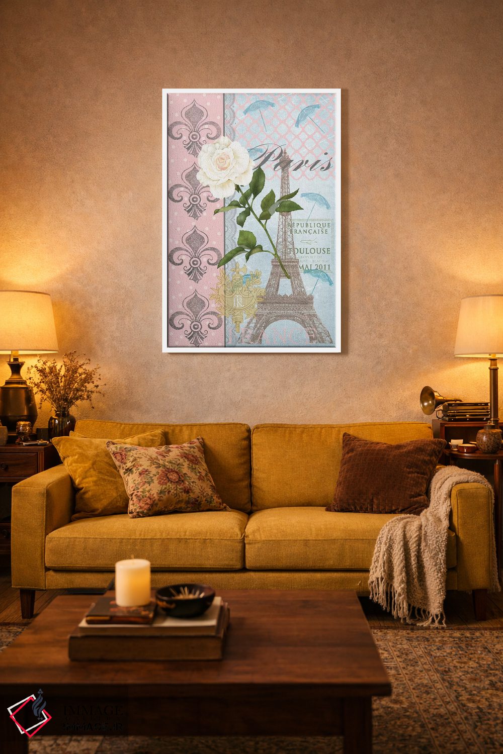 تابلو دکوراتیو زندگی به رنگ صورتی II اثر جید رینولدز - D2W