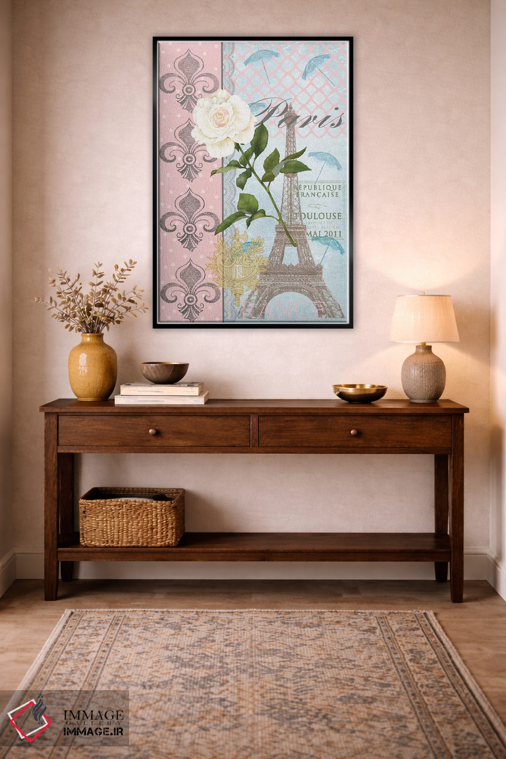 تابلو دکوراتیو زندگی به رنگ صورتی II اثر جید رینولدز - D3B