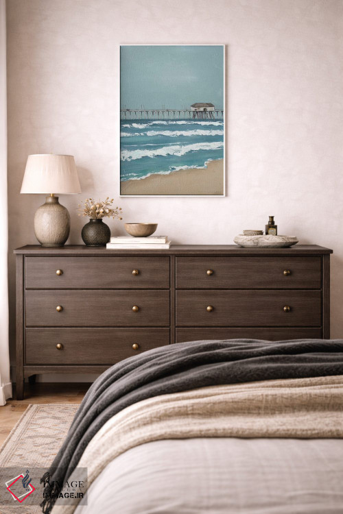 تابلو دکوراتیو اسکله ماهیگیری دیپتیک II اثر جید رینولدز - D3W