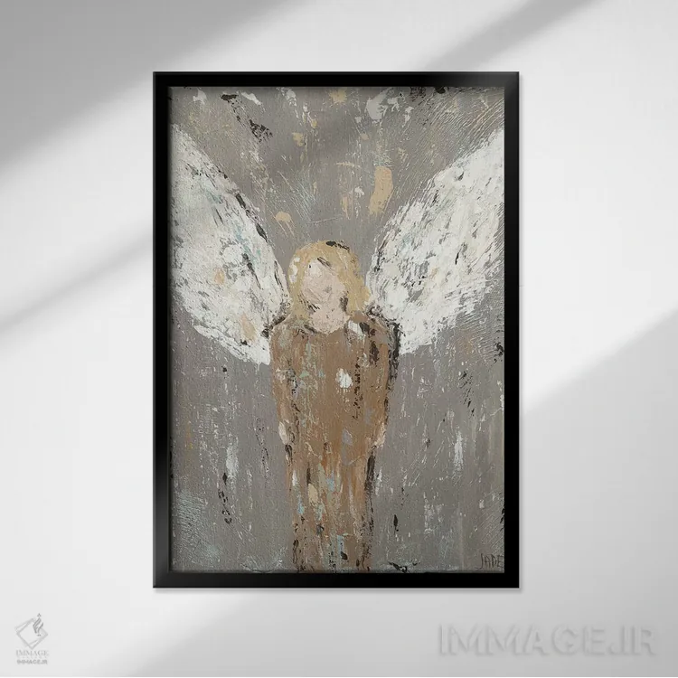 تابلو دکوراتیو فرشته نگهبان اثر جید رینولدز - نمای قابدار مشکی