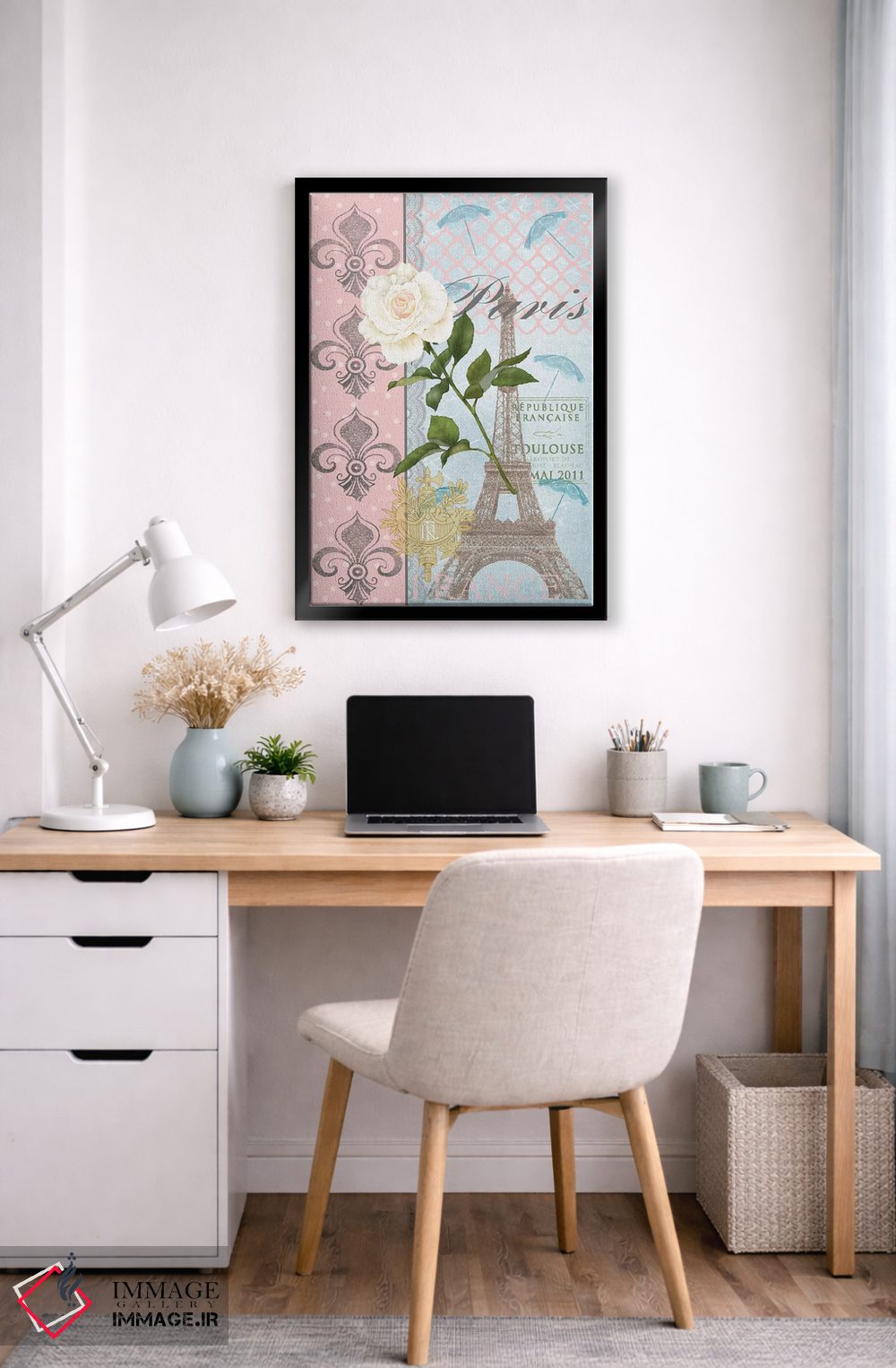 تابلو دکوراتیو زندگی به رنگ صورتی II اثر جید رینولدز - D6B