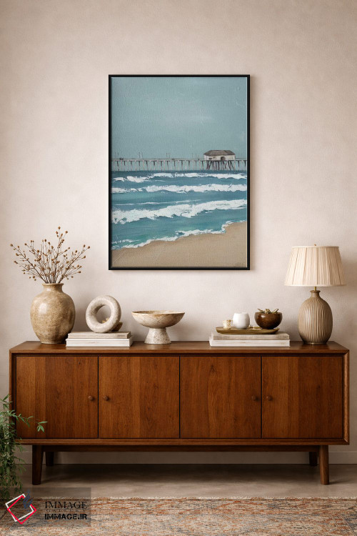 تابلو دکوراتیو اسکله ماهیگیری دیپتیک II اثر جید رینولدز - D2B