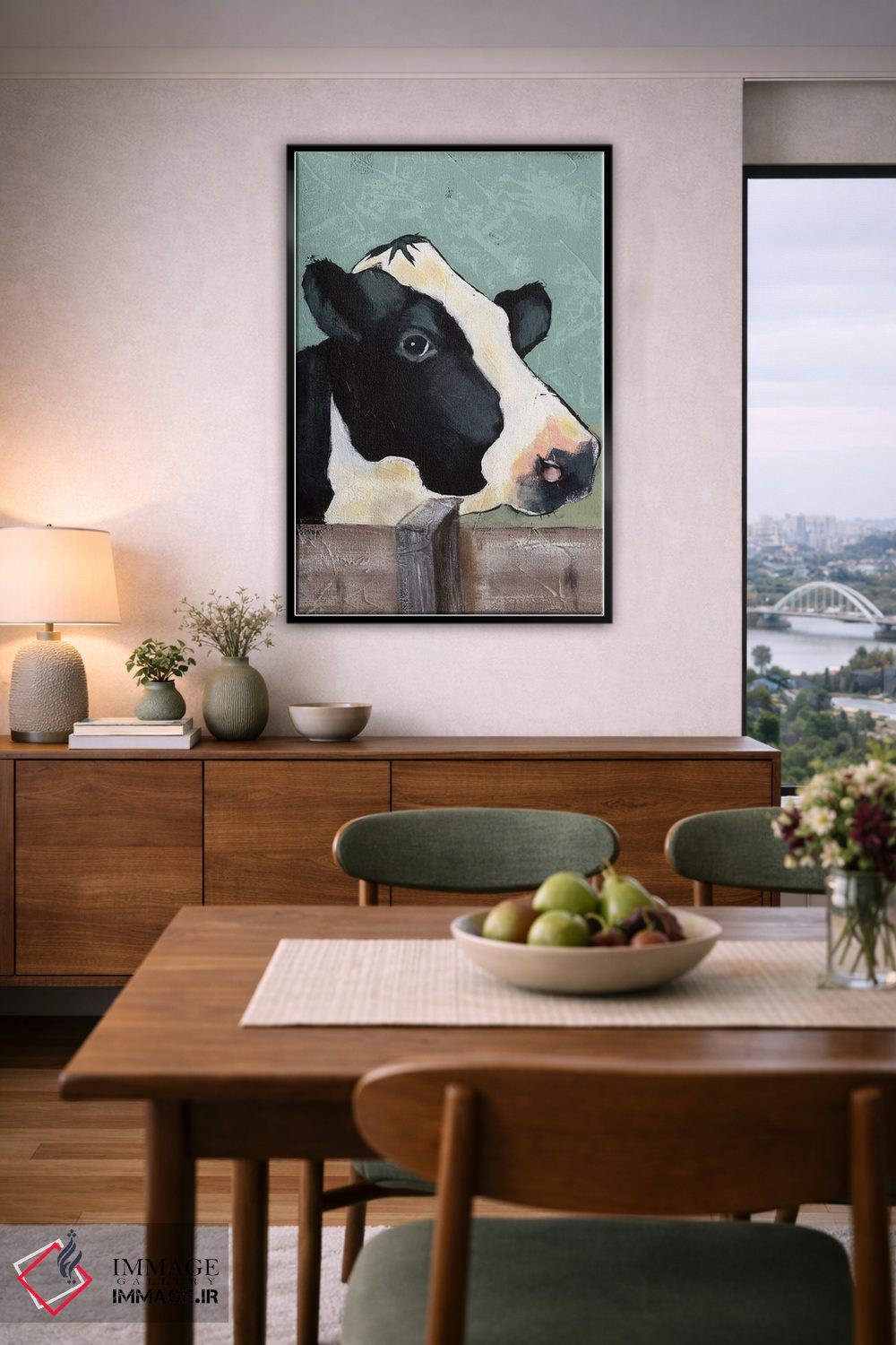 تابلو مدرن گاو هلشتاین I اثر جید رینولدز - D6B