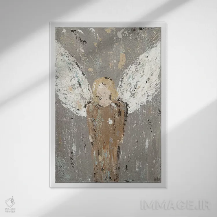 تابلو دکوراتیو فرشته نگهبان اثر جید رینولدز - نمای قابدار سفید