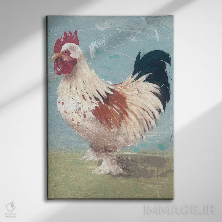 تابلو مدرن زندگی مزرعه - مرغ ها II اثر جید رینولدز - نمای روبهرو روی دیوار