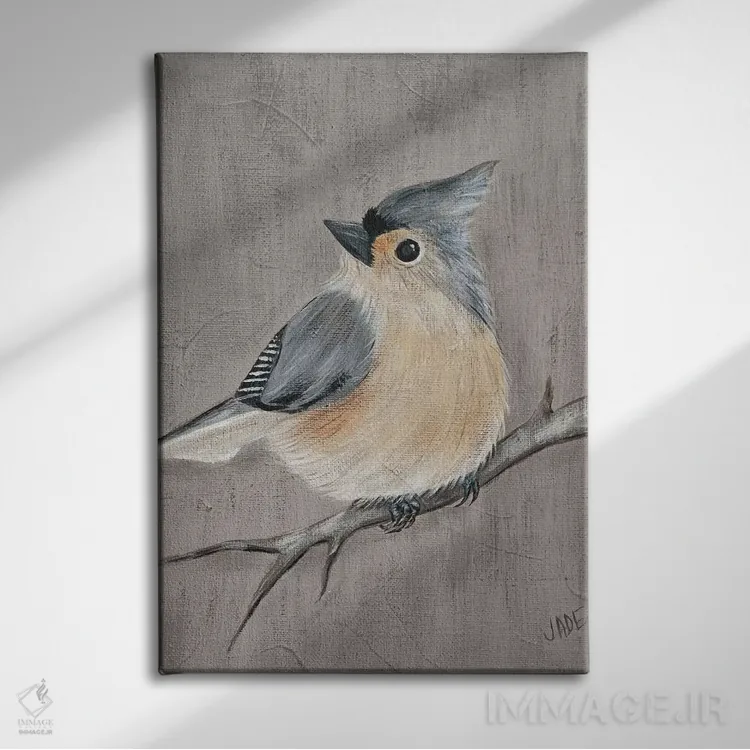 تابلو دکوراتیو پرنده زمستانی I اثر جید رینولدز - نمای روبهرو روی دیوار