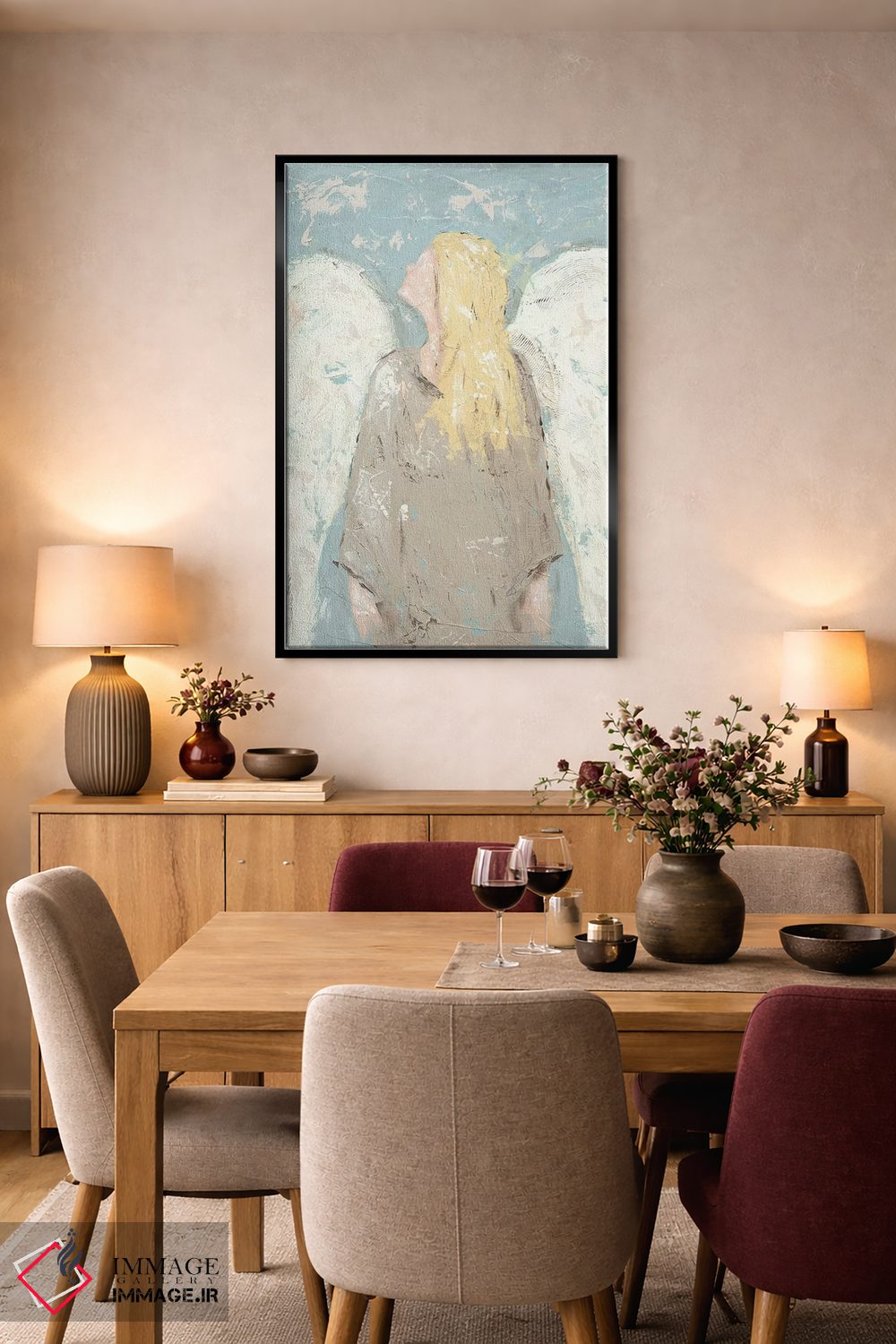 تابلو دکوراتیو فرشته منتظر اثر جید رینولدز - D3B