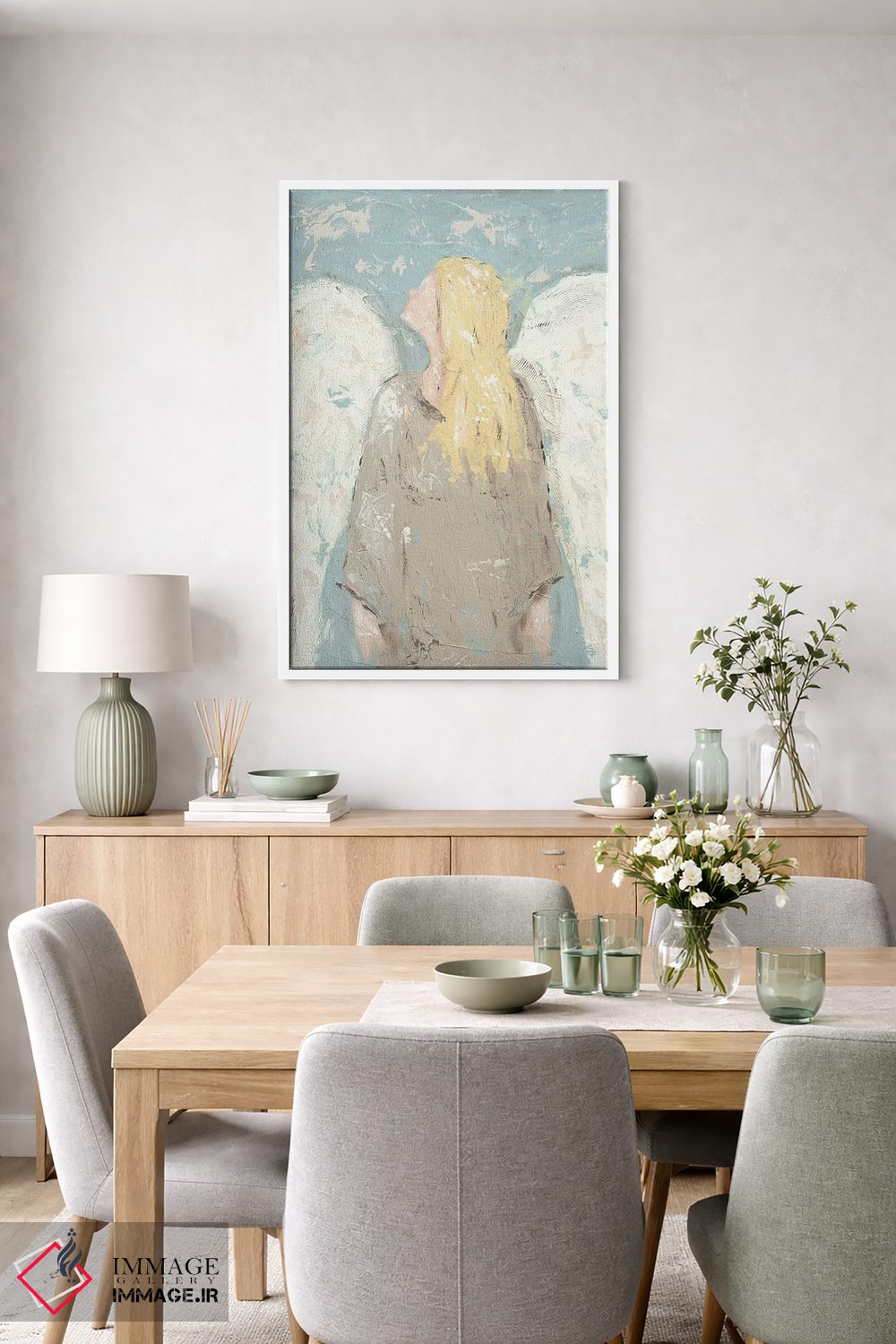 تابلو دکوراتیو فرشته منتظر اثر جید رینولدز - D6W