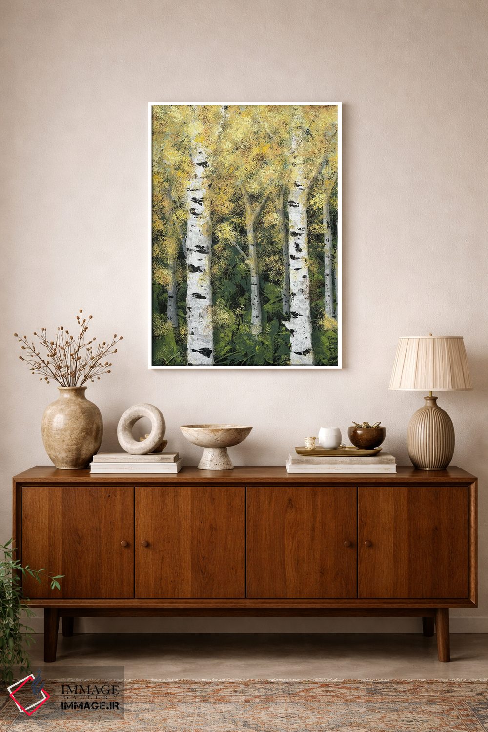 تابلو دکوراتیو خط درختان توسکا I اثر جید رینولدز - D1W