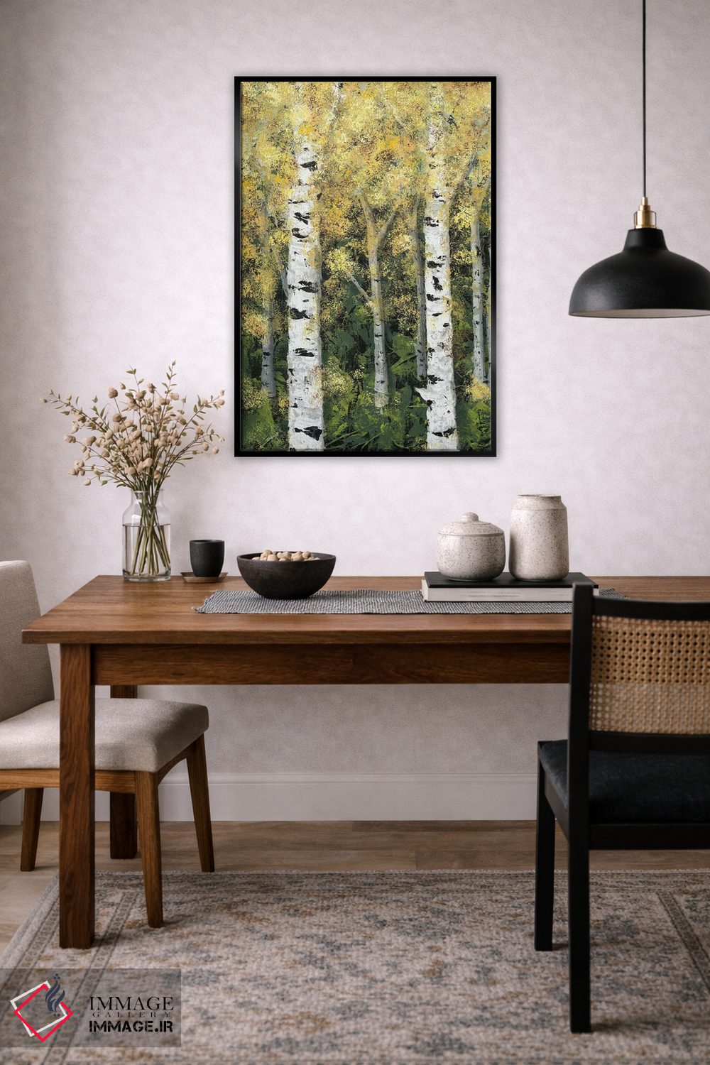 تابلو دکوراتیو خط درختان توسکا I اثر جید رینولدز - D5B